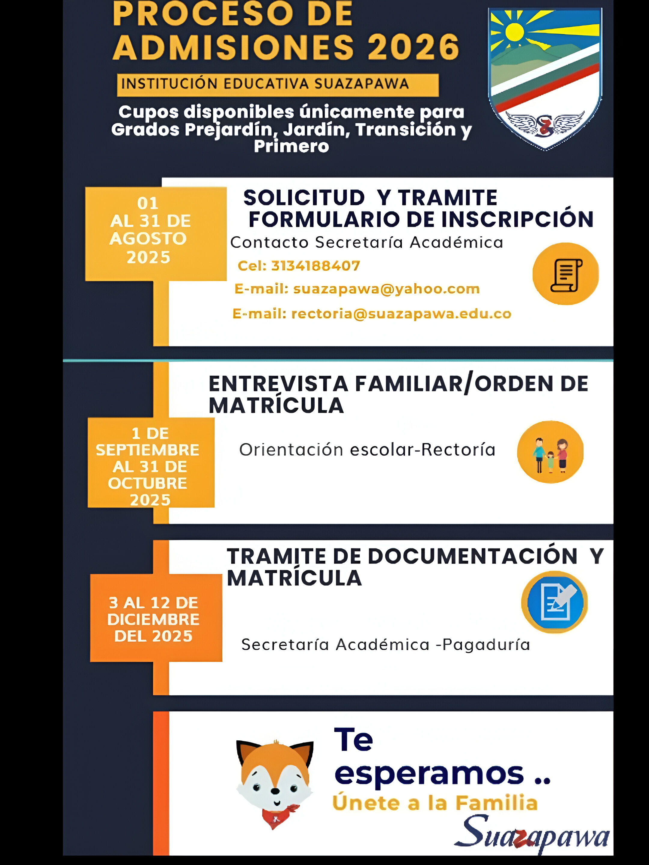 Formulario de admisi贸n
